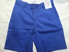 Boys' Flat Front 'At the Knee' Chino Shorts Cat Jack Indigo Size 6