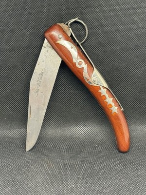 Vintage OKAPI Made in Germany Folding Pocket Knife Wood Handle Original
