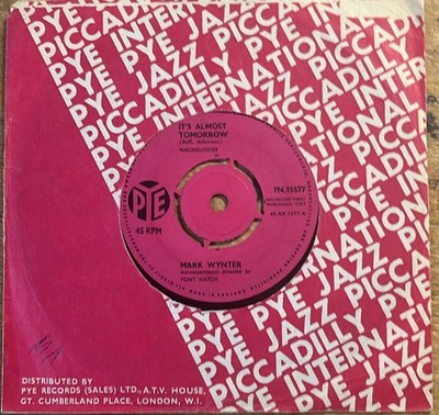 Mark Winter: It´s Almost Tomorrow, 7'' Single von 1963