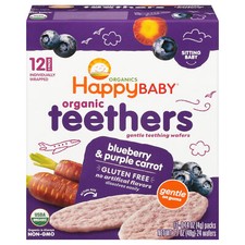 Happy Baby Wafer Blueberry  Purple Carrot Organic 1.7 oz Pack of 6 