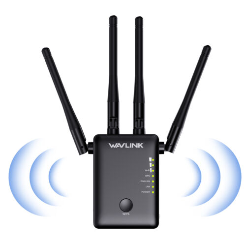 WAVLINK AC1200 Dual Band WiFi Extender Repeater Access Point High Gain Antennas - Afbeelding 1 van 9