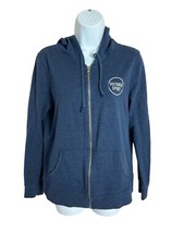 Victoria's Secret VSX Blue Full Zip Hoodie Sz M Fleece Sweatshirt Athletic