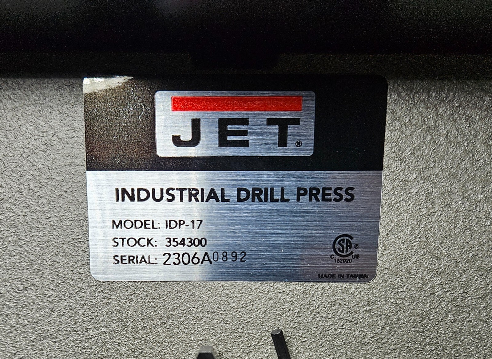 JET IDP17 17 in. Industrial Floor Drill Press Belt Fixed 115/230v