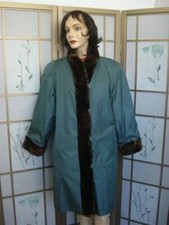 MINT REVERSIBLE SHEARED ARCTIC MUSKRAT FUR COAT WOMEN