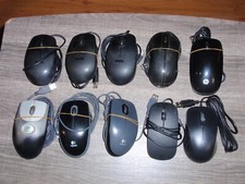 Lot of 10 USB Optical Mice for PC Dell Logitech HP Mouse Tested All Work