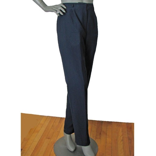 Ralph Lauren Size: 12 Deep Navy Pants, Gold Logo Buttons Wool/Elastane Pockets - Picture 2 of 8