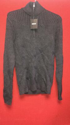 DKNY Langarmpullover mit 1/2 Reißverschluss klein grau TD100 ZZ 08