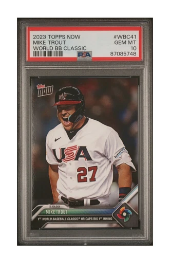 2023 Topps Now Mike Trout #WBC41 World Baseball Classic Team USA PSA 10 🔥