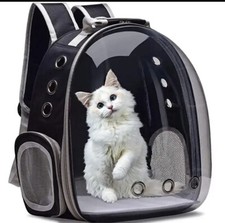 Cat Pet Carrier Backpack Transparent Capsule Bubble Pet Backpack Black