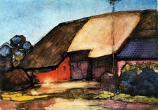 Piet Mondrian Small farm on Nistelrode 1904 17"x 22" Archival Art Print