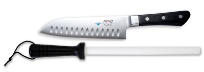 MSK-65 Mac Professional Santoku Kochmesser &  Mac Schleifstab, 2 tlg. 