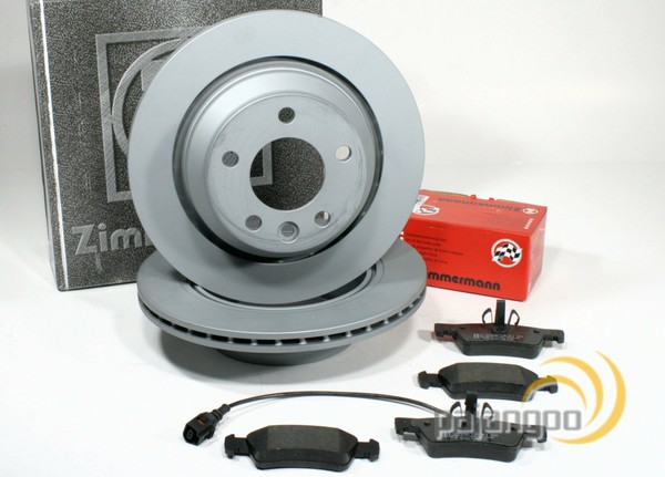 Zimmermann Bremsscheiben 314 Mm BremsbeläGe Hinten FüR VW Touareg 2.5 R5 TDI-image