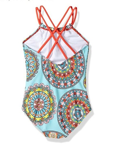 Kanu Surf Girls' Jasmine Sport Halter One Piece Swimsuit Multicolor Size 7 5864 - Picture 2 of 2
