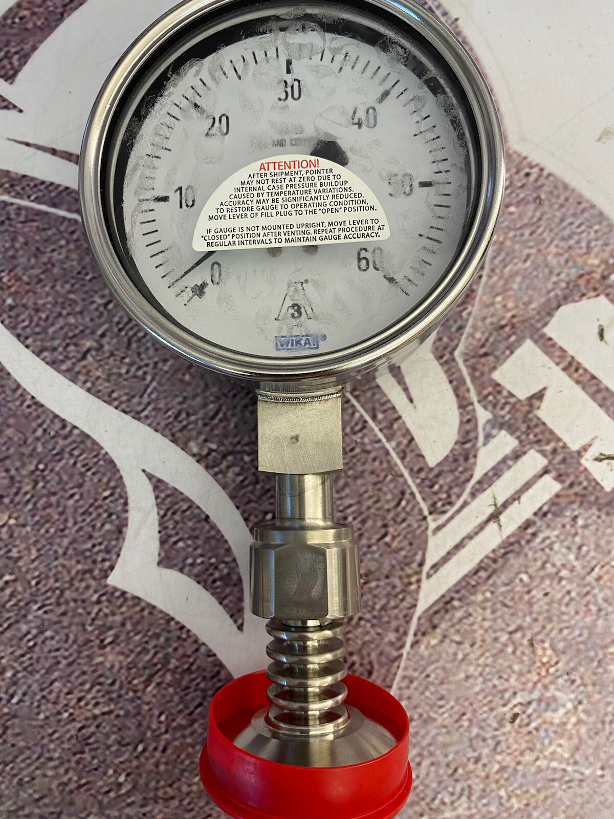 Wika M932.3A SS Diaphragm Pressure Gauge 4” 060PSI 1.5” TriClamp eBay