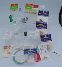 Lot of 30 Dollhouse Miniature Accessories baby, bucket, knives, razor
