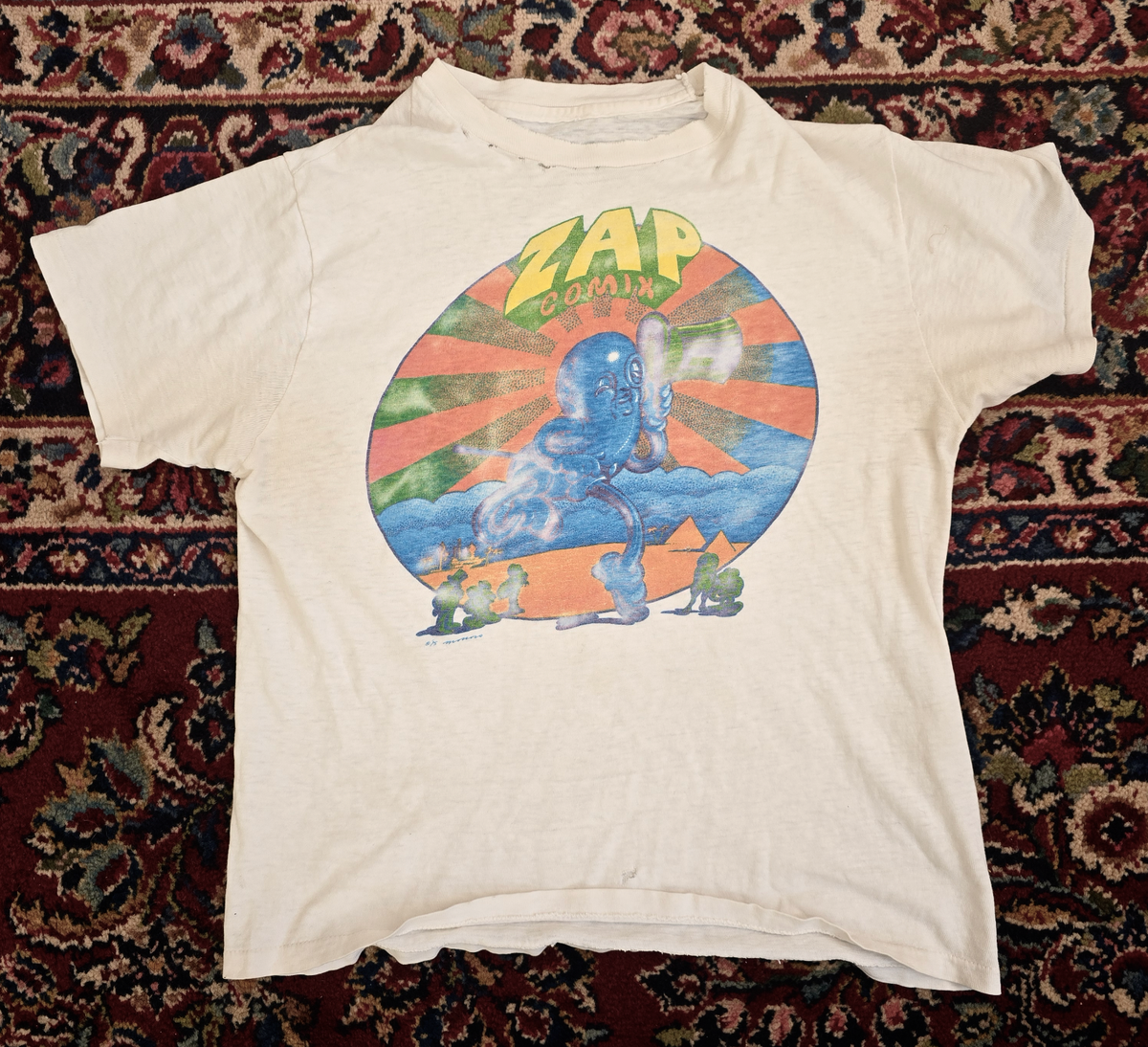 Vintage Zap Comix Tee Shirt Single Stitch Victor Moscoso 1975 | eBay