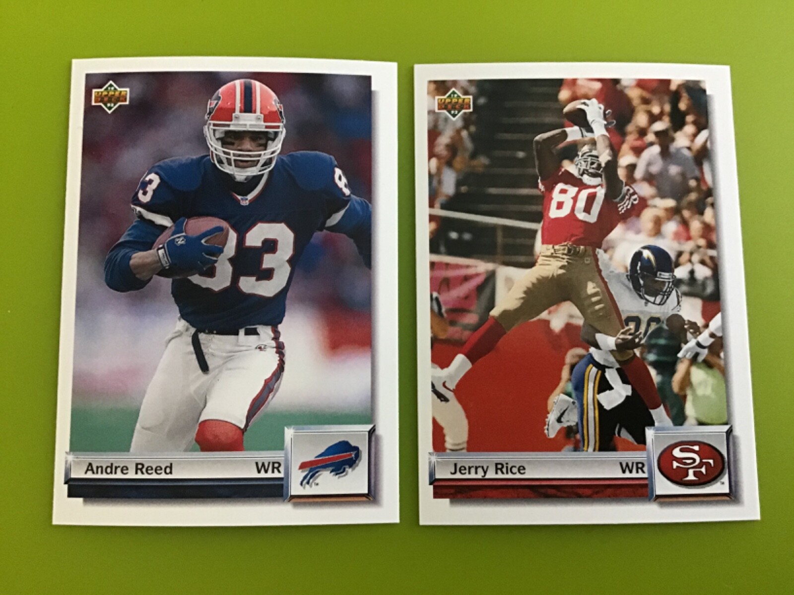 1992 Upper Deck Gold Football cards Hall of Fame Wide receivers Rice