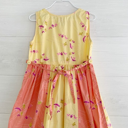 Cornelloki - Yellow & pink bird print tie back sundress, 5/6 - Picture 4 of 8
