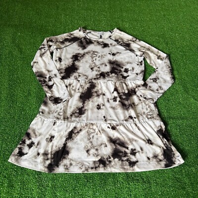 Love, Fire Girls Long Sleeve Tie Dye Round Neck Boho Style T-Shirt  Dress Size L