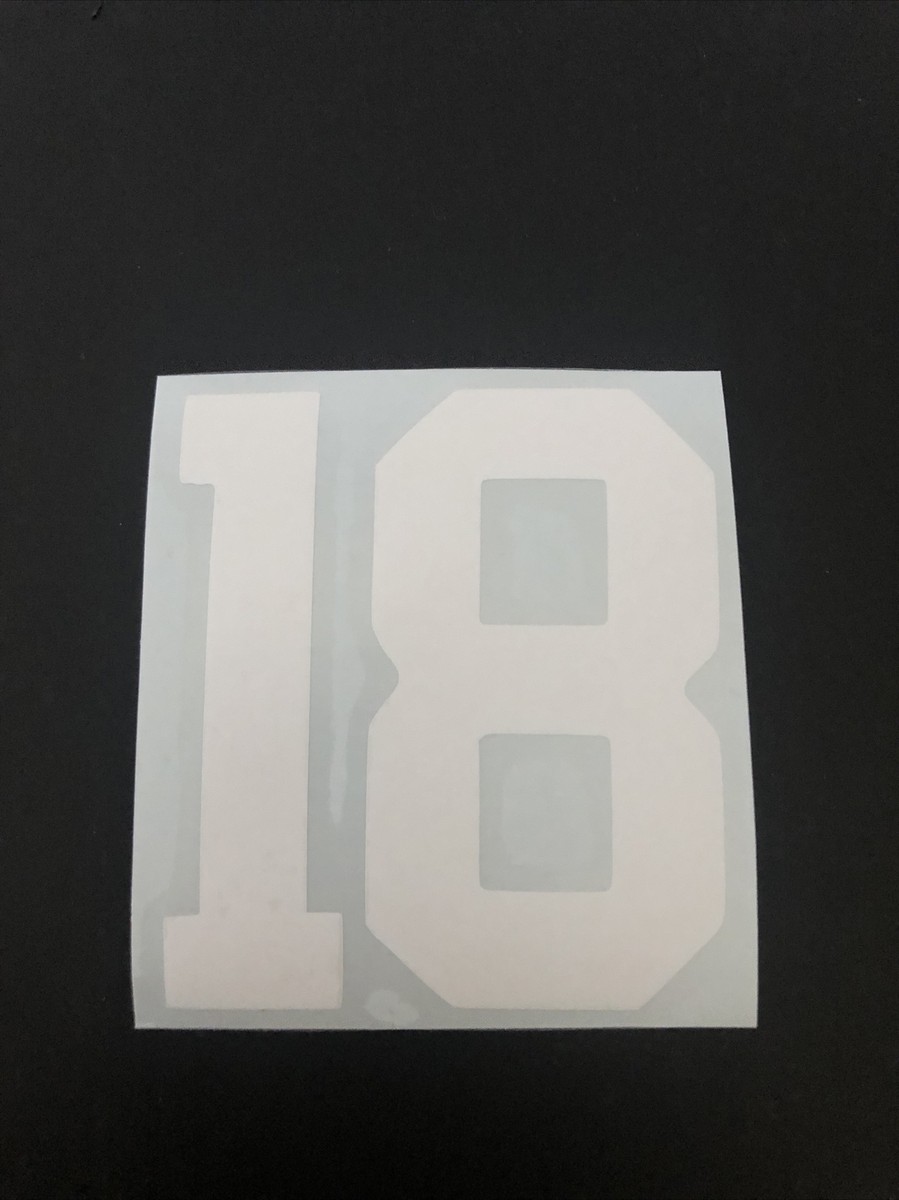 Alabama Crimson Tide Football Full Size Helmet Number Decals #18