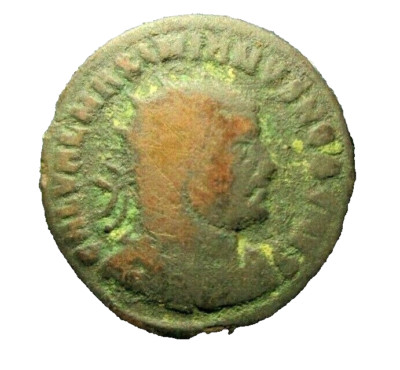 GOOD MAXIMIANUS ANCIENT 20/21 mm ROMAN COIN 286-305 AD. D. TURNER ESTATE  # 347