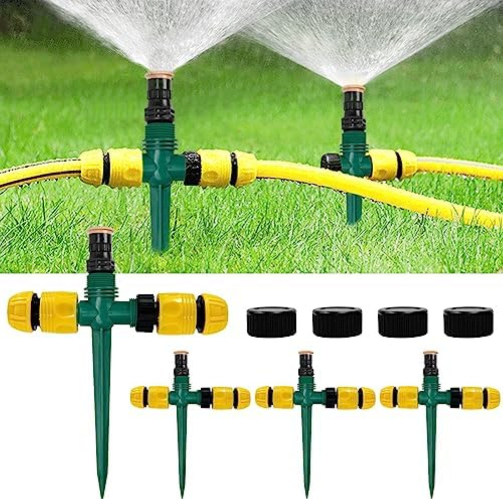 4 Pezzi Irrigatore per Giardino 360°: Il Segreto per Fiori Sani