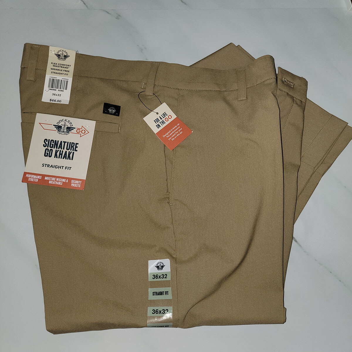 Dockers Men's Signature Comfort Waistband Pants Size 36W x 32L