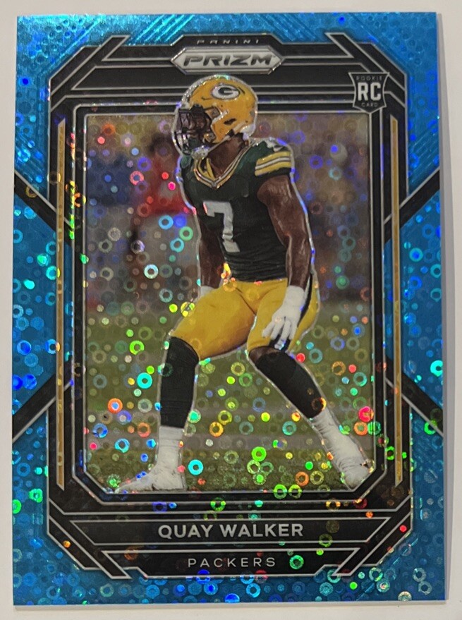Quay Walker 2022 Panini Prizm No Huddle Blue Disco RC #’D /79 #373 Packers ESE