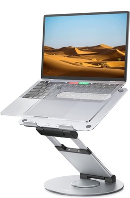 Laptopständer für Schreibtisch, höhenverstellbar bis 21'', ergonomische Laptop-Riserkarte mit 