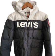 Levis Boys Black and Gray Bomber Jacket Size L