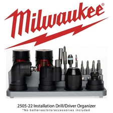 Milwaukee 2505-22 Installation Drill/Driver Desk Workbench 12V Battery Organizer