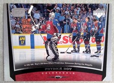 1998-99 UPPER DECK HOCKEY GAME DATED MOMENTS #74 PATRICK ROY AVALANCHE NM-MINT 