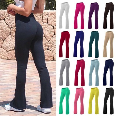 Women Flared Yoga Pants Bootcut Bootleg 