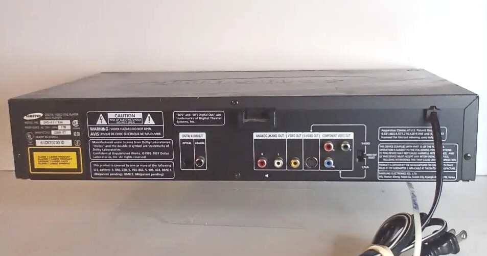 Samsung DVD-611/XAA DVD/Video-CD/CD Combo Player Tested NO REMOTE