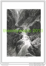 GLEN OF THE TRIENT, SWITZERLAND,  Book Illustration (Print) c1875