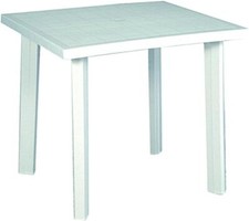 TAVOLO FIOCCO da giardino in resina quadrato 80X75 H72 PROGARDEN