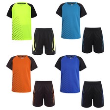 Kids Boys Football Uniform Soccer Jersey T-Shirts and Shorts Set Sports Outfits