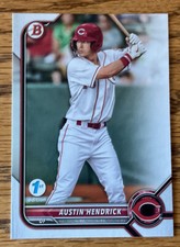 2022 Bowman Draft 1st Edition Base Card BD-61 Austin Hendrick Cincinnati Reds