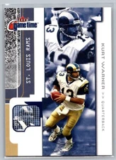 2001 Fleer Game Time #4 Kurt Warner St. Louis Rams Football Card