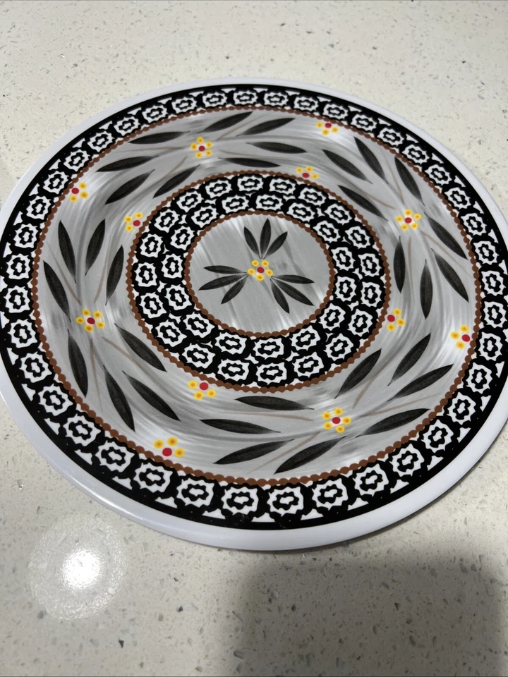 Temp-tations by Tara Juego de 4 Platos de Cena Melamina 10.5" Azul Viejo Mundo Foto 4 de 4