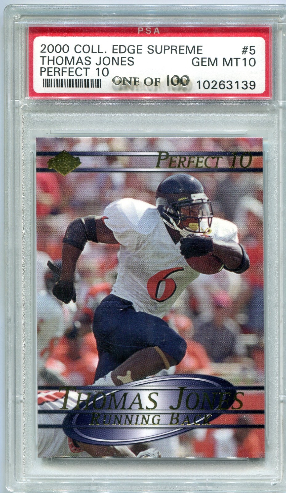 Thomas Jones Collector's Edge Supreme Perfect 10 #5 Perfect 10