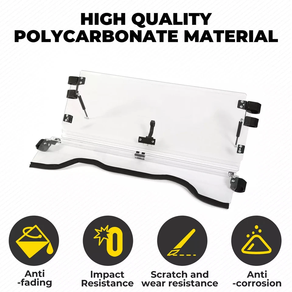 Upgraded 2-IN-1 Flip Windshield Scratch Resistant For Honda Pioneer 700 14-25 - Image 4 of 4