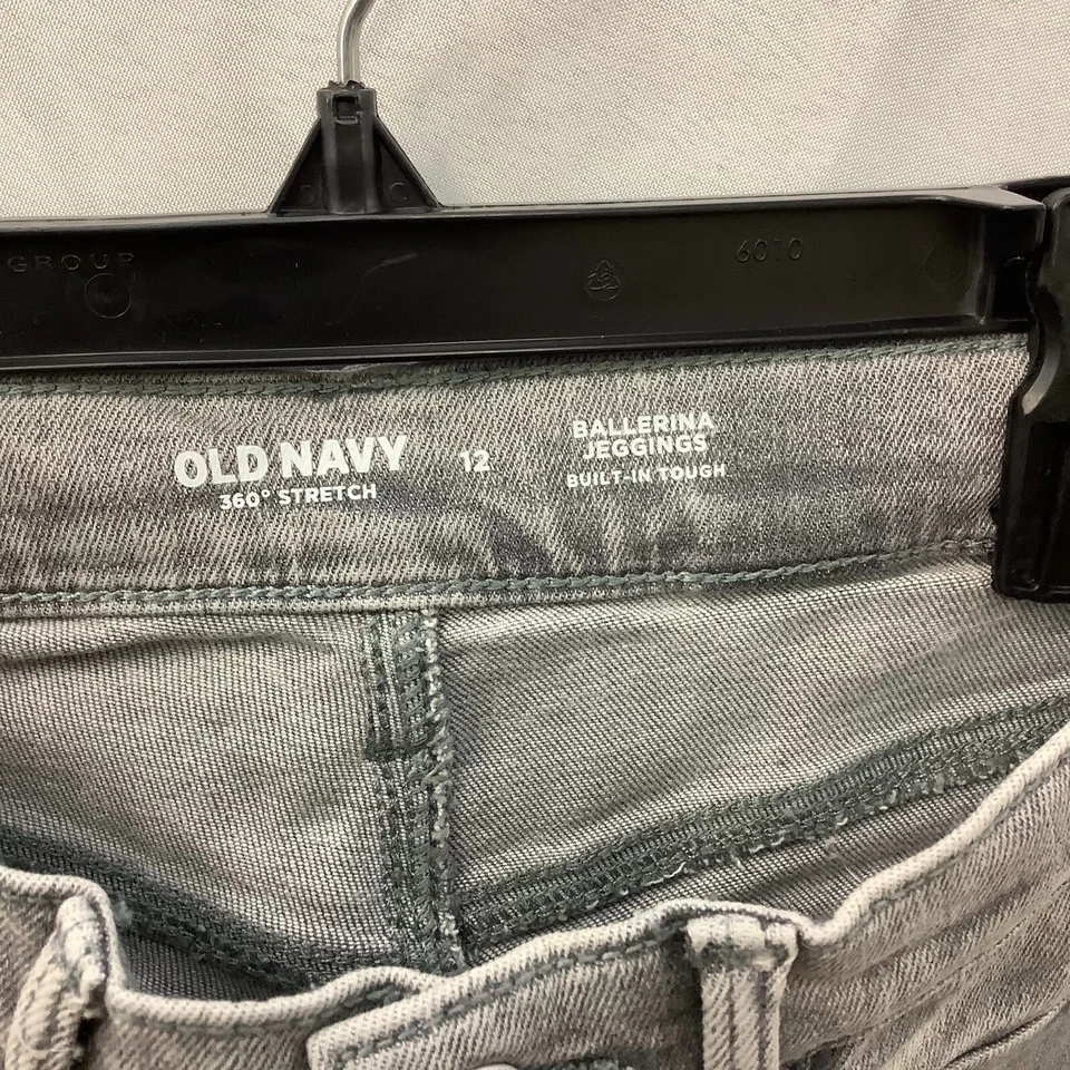 Old Navy Girls Jeans Gray 360 Degree Stretch Flat Front Ballerina Jegging Sz 12 - Image 4 of 4
