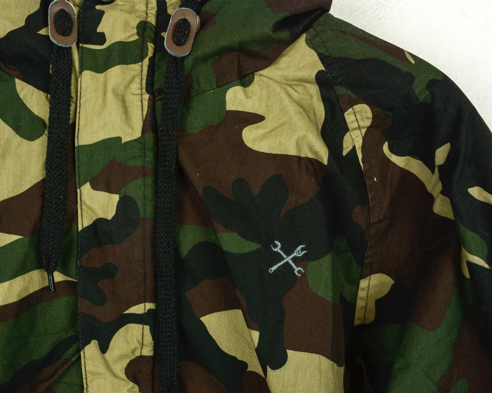Dickies Camuflaje Anorak Hombre M Aislado Chaqueta Cálido Capucha Abrigo Jersey - Imagen 3 de 4