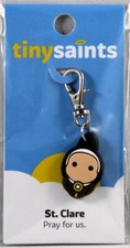 Tiny Saints St. Clare CHARM - Paracord, Bracelets, Backpacks, Purses Gifts NEW