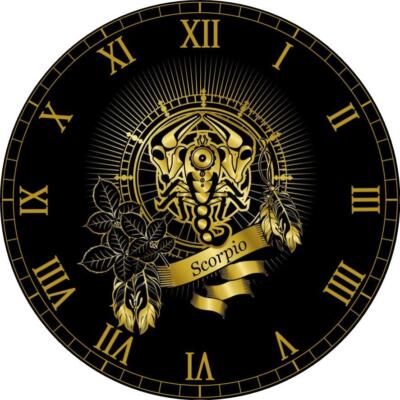Zodiak Schild Wanduhr. 24 Designs verfügbar.