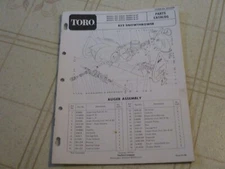 Toro 832 31823 31813 31323 snow thrower blower Parts Catalog Manual 1973