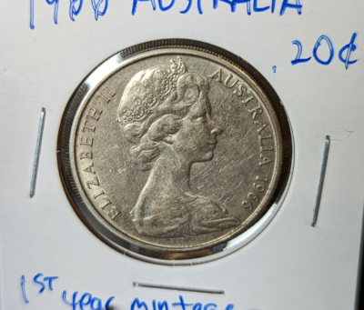 オカザイル レアコンプ 1966 Australia 20 Cents Copper-Nickel Coin - Platypus - Elizabeth