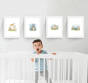 Guess How Much I Love You Nursery Wall Art Prints Set Of 4 Ebay Image Is Loading Guess How Much I Love You Nursery Wall