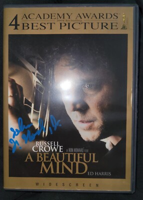 John Forbes Nash Jr Autographed Signed A Beautiful Mind DVD Nobel Prize DEC 